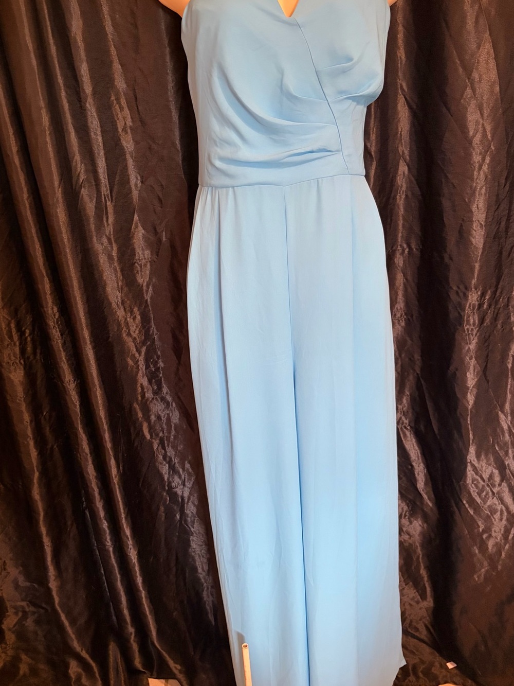 Nordstrom Light Blue Sleeveless Wide-Leg Jumpsuit